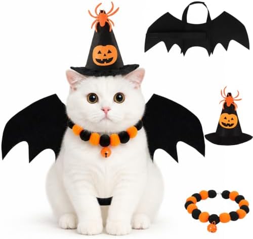 LOKIPA Halloween Pet Costumes Set for Dogs and Cats (Size M) by LOKIPA