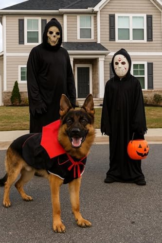 Dog Vampire Costume, Dog Halloween Costume with Stand-Up Collar - Image 5