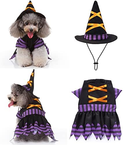 Yoption Dog Cat Witch Dress Costumes with Magic Hat, Medium by Yoption