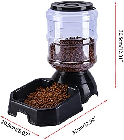 Automatic Waterer Food Feeder 3.8 L Water Dispenser 8 Lbs Auto Feeder Fed for Small Medium and Large Cats Dogs