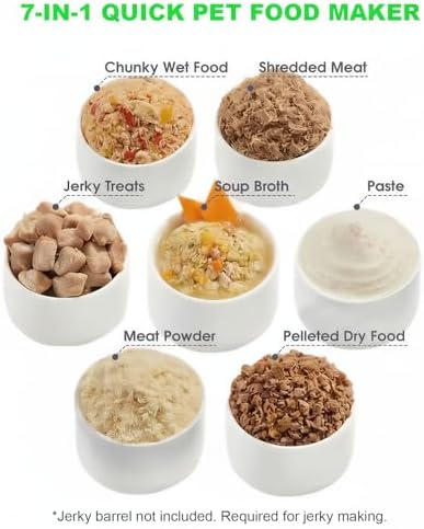 COZIWOW Pet Food Maker & Processor, One-Touch Jerky/Wet/Dry Food/Paste Cooker with 25-Min Fast Mode, Large Capacity & Quick Dry Cleaning, Ideal for Busy Pet Parents & Multi-Pet Families