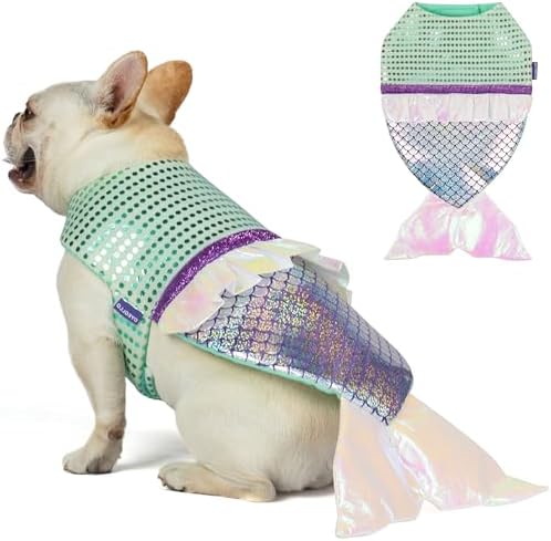 cyeollo Dog Mermaid Costume Pet Halloween Costumes for Small Dogs, S by CYEOLLO