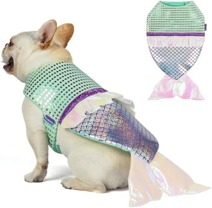 cyeollo Dog Mermaid Costume Pet Halloween Costumes for Small Dogs, S by CYEOLLO