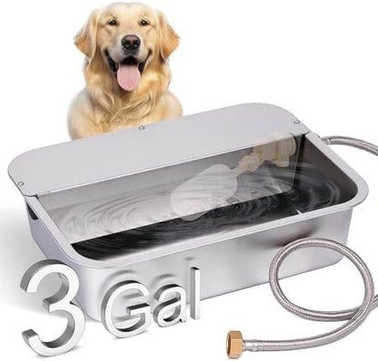 3 Gallon Automatic Dog Water Bowl Dispenser Outdoor Dog Waterer