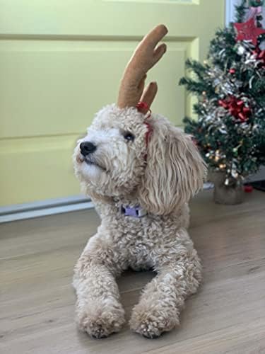ComfyCamper Reindeer Antler Dog Halloween Costume - Headband Cosplay Christmas Small Medium Large X-Large Puppy Cat, M - Image 5