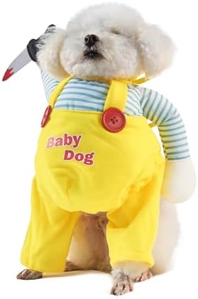 NACOCO Dog Halloween Costume Pet Knife Doll Cat Halloween Outfits Funny Party Cos-Playing Party for Small and Medium Dogs(S) - Image 3