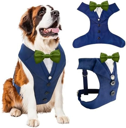 AVERYDAY Dog Tuxedo for Wedding Outfit, Dog Suit and Tie Costumes for Birthday, Halloween, Cosplay, Christmas Party, Pet Formal Wear with Bowtie, Tux for Medium Large Dogs, Bulldog, Labrador, Husky by YourAveryDay