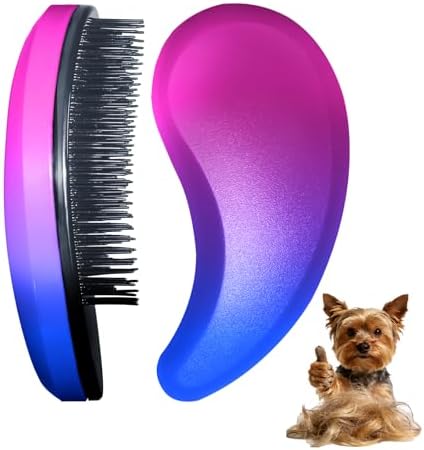 Small Dog Brush, Skin-friendly Soft Bristles (Gradient Color) by MAEELOU