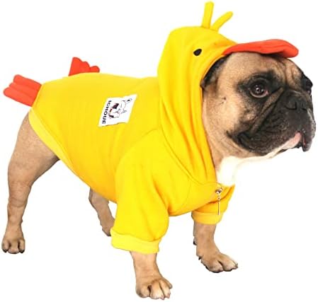 iChoue French Bulldog Halloween Duck Costume Clothes Hoodies Outfits, L by IAMAFRENCHIE