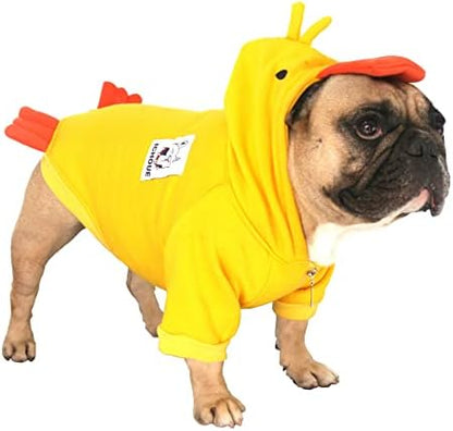 iChoue French Bulldog Halloween Duck Costume Clothes Hoodies Outfits, L by IAMAFRENCHIE
