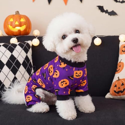 XPUDAC 4 Pack Dog Halloween Pajamas for Small Dogs Onesie Clothes, M - Image 3