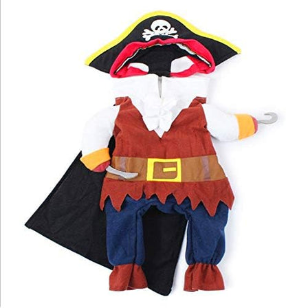 SEIS Pet Pirate Suit Pirates Dog Corsair Dressing up Party Costume of The Caribbean Style cat Costumes (S) - Image 2