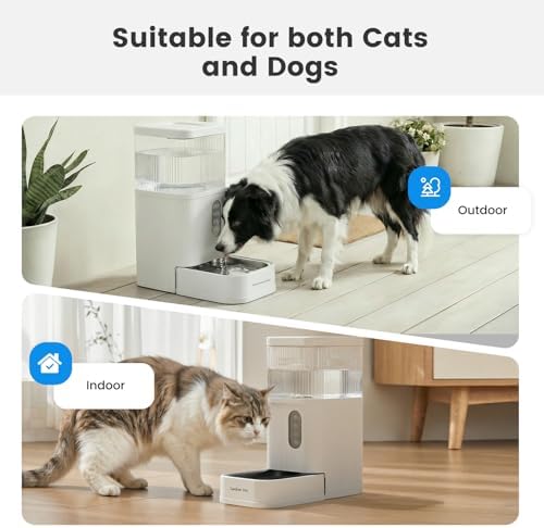 2.9 Gallon Automatic Dog Water Dispenser with Stainless Steel Bowl