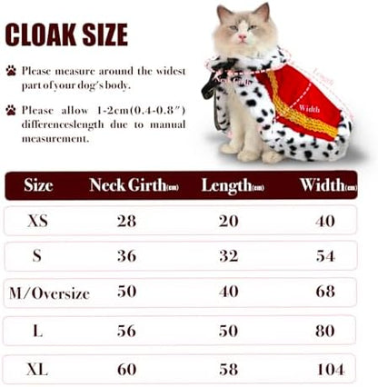 Lovelyshop Royal Velvet Pet Cloak with Fur Trim for Cats & Dogs, Purple, XL - Image 5