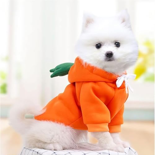 Dog Hoodie Warm Autumn Winter Pet Sweatshirt (Orange Carrot Hoodie,M) - Image 4