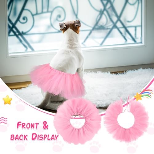 Dog Tutu for Dogs Tulle Skirt Pet Costume, Pink - Image 3