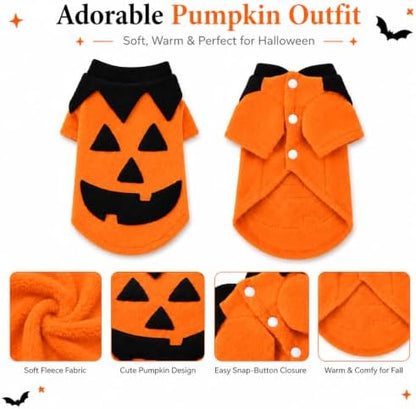 Dog Halloween Costume Pumpkin Pet Outfit Cat Clothes - Image 3