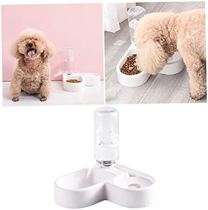 VANZACK Automatic Water Feeding Bowl Pet Water Feeder and Food Feeder for Cats and Dogs Smooth Plastic Drinking Tool 8.26 X 8.26 X 8.18 in Home Decor