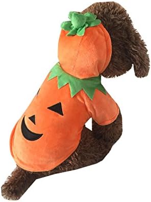 Dog Cat Halloween Pumpkin Costume, Pet Cosplay Costumes, Puppy Fleece Hoodie Coat for Small to Medium Dogs(X-Large) - Image 7