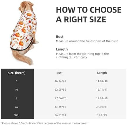 Fall Dog Costume Maple Leaves Thanksgiving Cosplay Clothes Sweaters Outfits Pullover Pets' Sweatshirt Hoodies with Pocket for Medium Large Dogs-L - Image 3