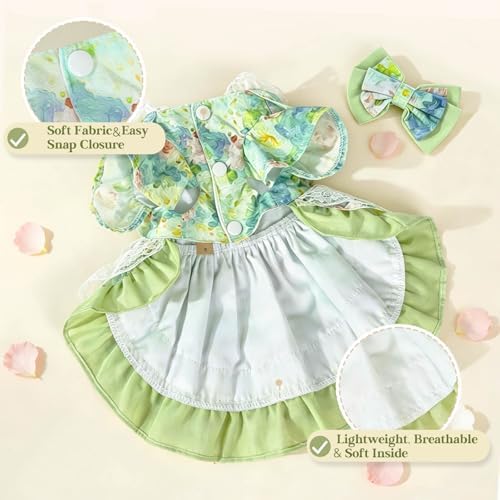 Spring Dog Dress, Floral Princess Dog Dress, Multi-Layer Ruffle Skirt with Soft Mesh & Lace Fabric, Girl Dog Clothes for Holiday, Birthday, Wedding, Party, Photoshoot (XS) - Image 6