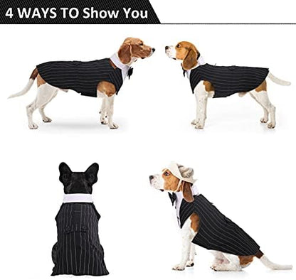 Dog Tuxedo for Small Dogs, Dog Suit and Bandana Set, Dog Costume Outfit - Image 3