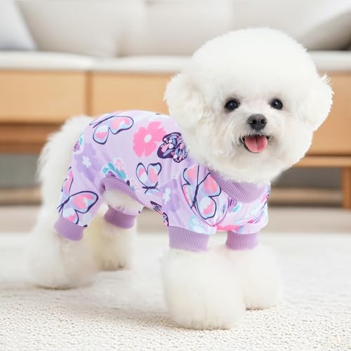 XPUDAC 4 Pack Dog Pajamas Summer Dog Pjs for Small Dogs Pet Outfits, XL - Image 3