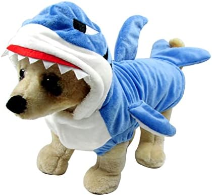 Yoption Halloween Dog Shark Costume, Warm Pet Hoodie Outfit, XXXL - Image 3