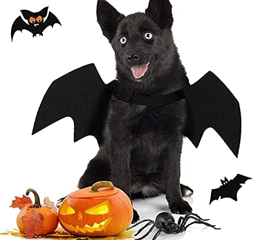 Pet Costumes Bat Wings for Puppy and Cat Halloween Dog Costumes Party Cosplay Decoration Black Apparel for Cat Small Dogs (Black, Medium) - Image 6
