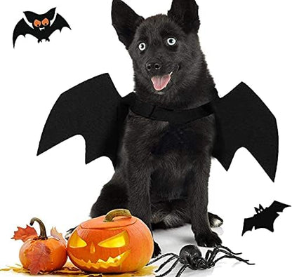 Pet Costumes Bat Wings for Puppy and Cat Halloween Dog Costumes Party Cosplay Decoration Black Apparel for Cat Small Dogs (Black, Medium) - Image 6