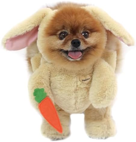 Pandaloon Dog Halloween Costume - As Seen on Shark Tank - Patented - Funny Costume with Arms for Small and Medium Dogs and Cats (Bunny, Size 1(13-14 in Height at TOP of Head,Girth<16 in)) by Pandaloon