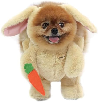 Pandaloon Dog Halloween Costume - As Seen on Shark Tank - Patented - Funny Costume with Arms for Small and Medium Dogs and Cats (Bunny, Size 1(13-14 in Height at TOP of Head,Girth<16 in)) by Pandaloon