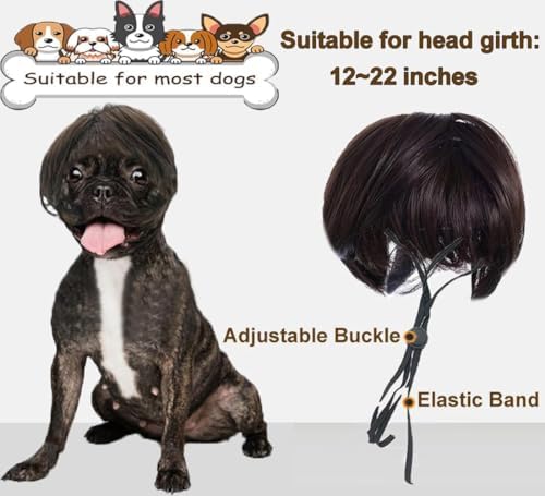 Funny Dog Costume Dog Bob Wig for Cat Doggie Wig - Image 4