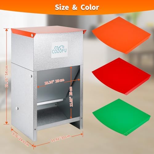 Dog Feeder Galvanized Metal Pet Food Automatic Dispenser 25lbs