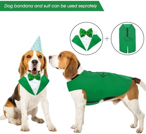 Kuoser Dog Tuxedo, Dog Suit and Bandana Set, Dogs Costume with D-Ring - Image 2