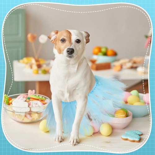 Dog Tutu for Dogs Tulle Skirt Pet Costume, Blue - Image 4