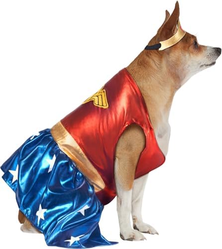 DC Comics: Wonder Woman Pet Costume for For Dogs or Cats by Rubies, XL - Image 4