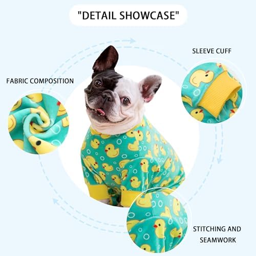 Paiaite Dog Pajamas Onesie: Comfortable Four-Legged Apparel for Small, Medium, & Large Dogs, Polyester Material for Comfort, Wrinkle Resistance, Moisture Wicking, and Stretchiness Yellow Duck 3XL - Image 5