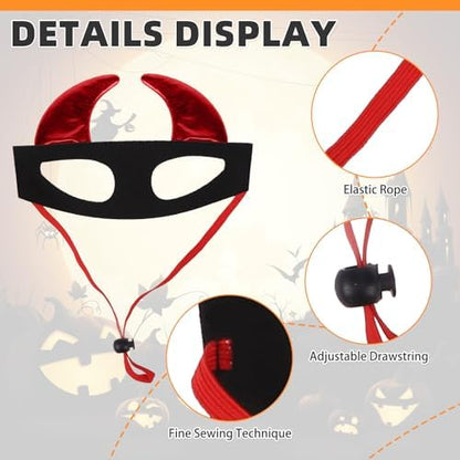 KOOLTAIL Dog Halloween Costume, Pet Vampire Cloak Cape Costume Devil Hat for Small Medium Large Dogs Cats Puppy, Funny Dog Witch Clothes Cosplay Dress Wizard Outfit Mantle Apparel for Holiday Party L - Image 4