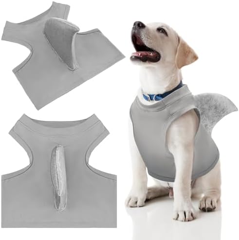 2 Pcs Halloween Dog Shark Costumes Fish Fin Dogs Costume, Large by Clysee