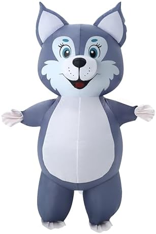 Blow Up Husky Inflatable Costume For Adults Dog Costume for Halloween Party - Image 2