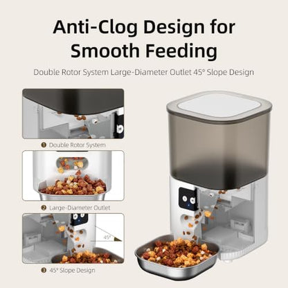 Automatic Cat Feeder, 4L Pet Feeder, Cat Dog Food Dispenser, Auto Feeder