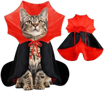 Cat Halloween Costumes Dog Halloween Vampire Costume Funny Pet Vampire Devil Cape Cloak Halloween Costumes for Cats XS Small Dogs (Small) by Unknown