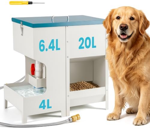 Automatic Dog Feeder and Water Dispenser Gravity Dog Feeder Large Breed