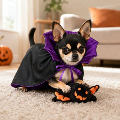 Small Dog Costume for Halloween, Vampire Cloak Dog Halloween Costume, Devil Cape Halloween Costumes for Small Dogs - Image 7