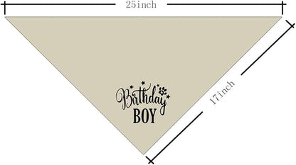 A19 Birthday Dog Bandana - Apricot, Small to Large Sizes, Boy, Gift for Dog Lovers