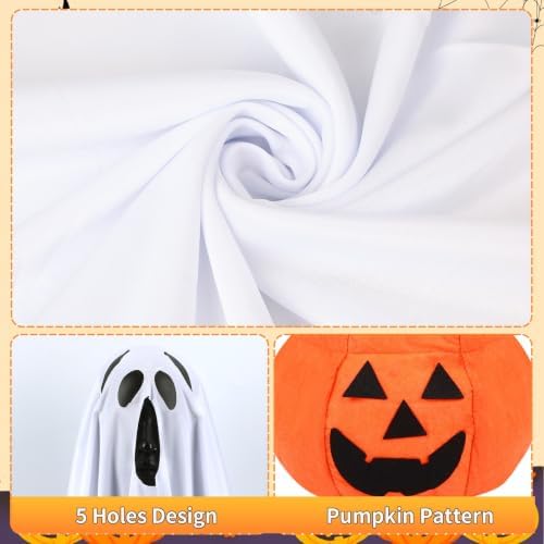 PETKNOWS Halloween Dog Ghost Costume Set with Sunglasses Pumpkin Bag(L) - Image 4