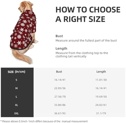 Christmas Costume for Dogs Snowflakes Hoodie Winter Christmas Cosplay Clothes Sweaters Outfits Pullover Pets' Sweatshirt Hoodies with Pocket for Medium Large Dogs-M - Image 3