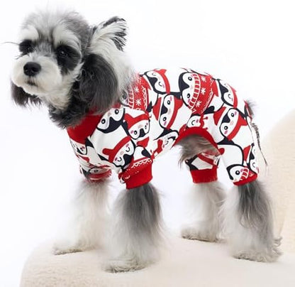 XPUDAC 4 Pack Dog Pajamas Cute Soft Dog Clothes for Small Medium Dogs Boy Girl Stretchy Pjs Jammies Outfit Puppy Onesies, Large - Image 2