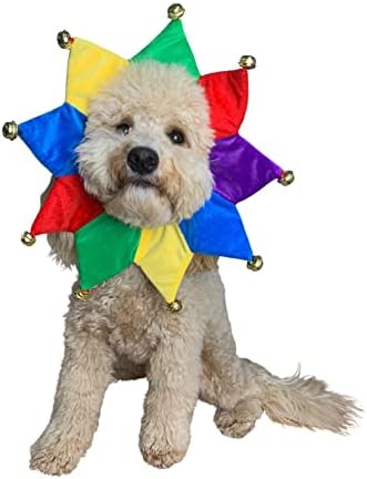 ComfyCamper Dog Jester Clown Neckpiece Cute Outfit Halloween Costume, XL - Image 2